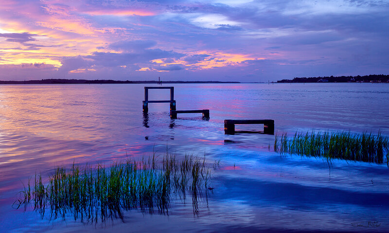 Docked Boats at Dusk