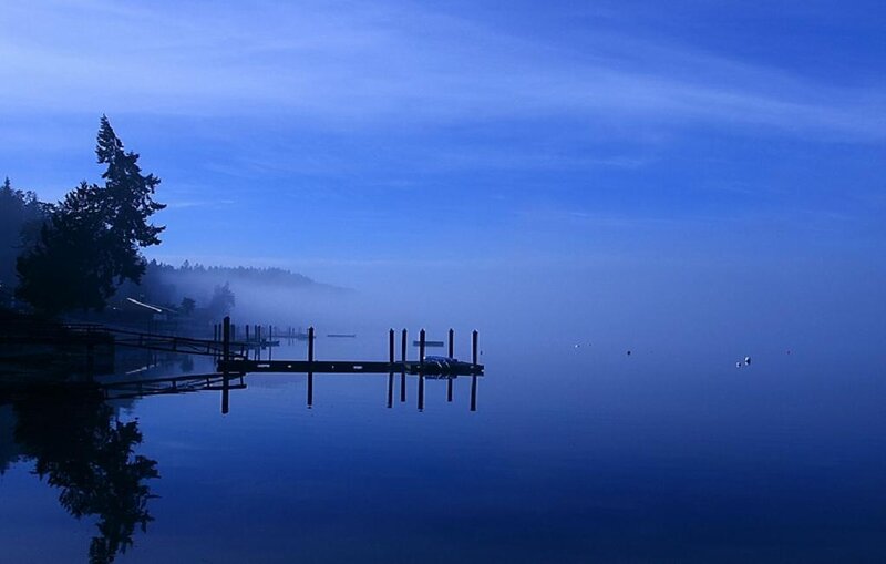 Docked Pier on Lake