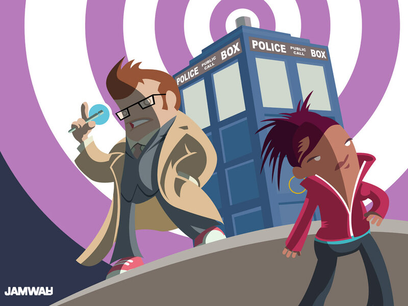 Doctor and Companion — Blue