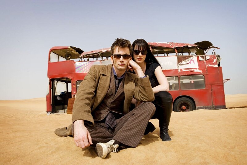 Doctor and companion in desert