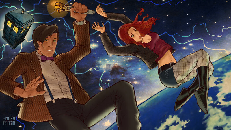 Doctor and companion in space