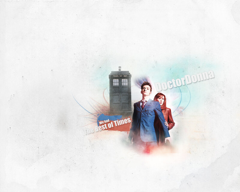 Doctor and Donna with TARDIS