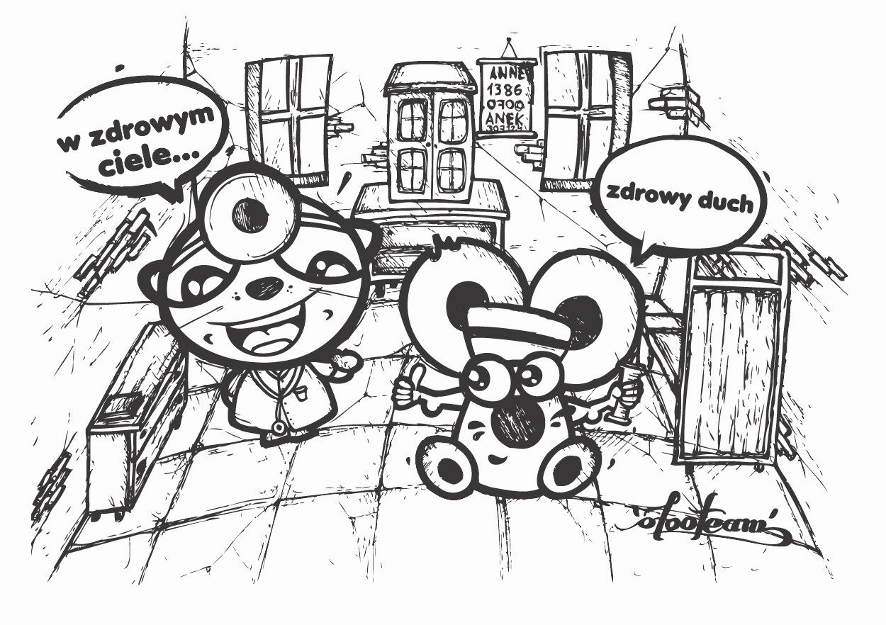 Doctor and mouse cartoon