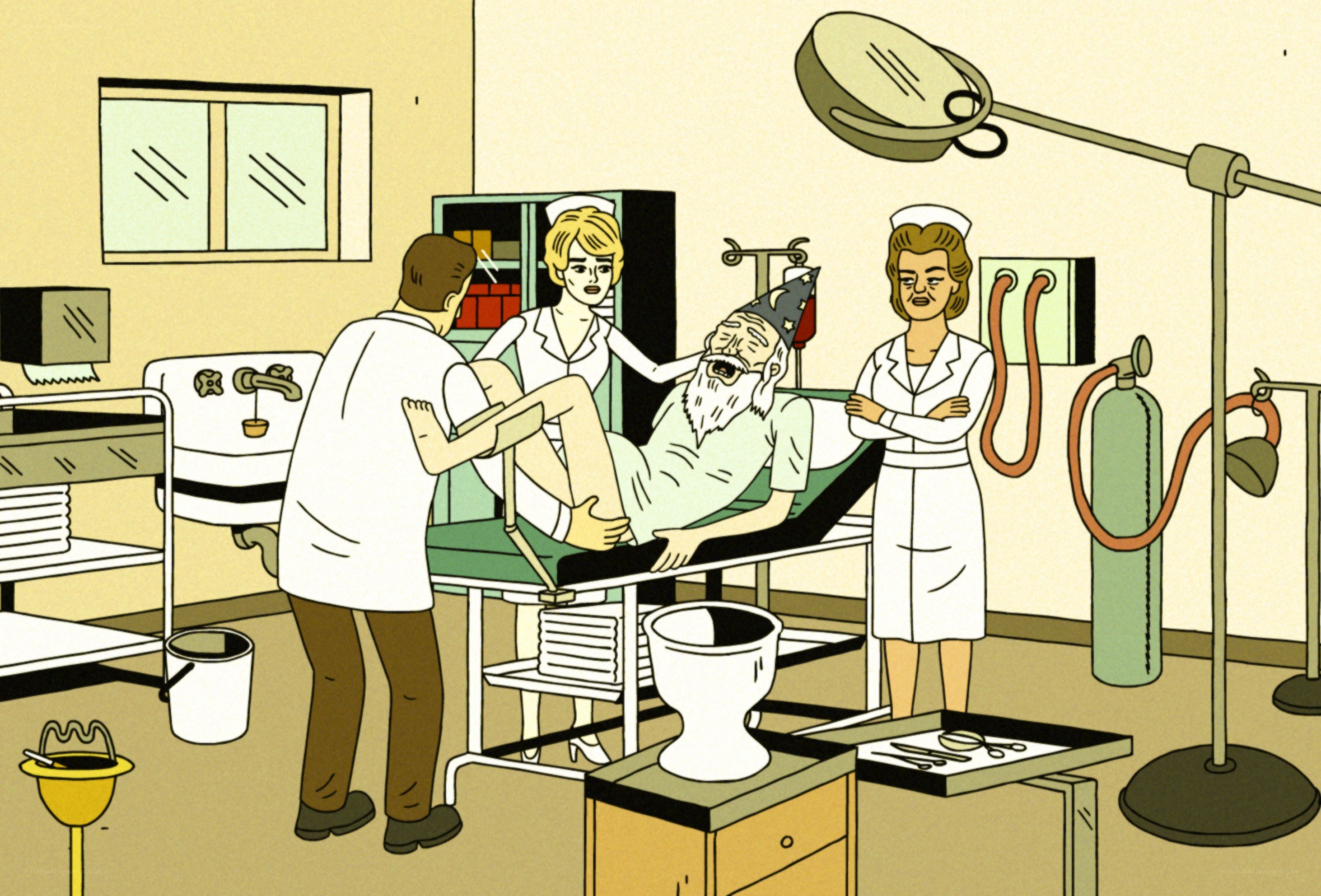 Doctor and nurses in operating room