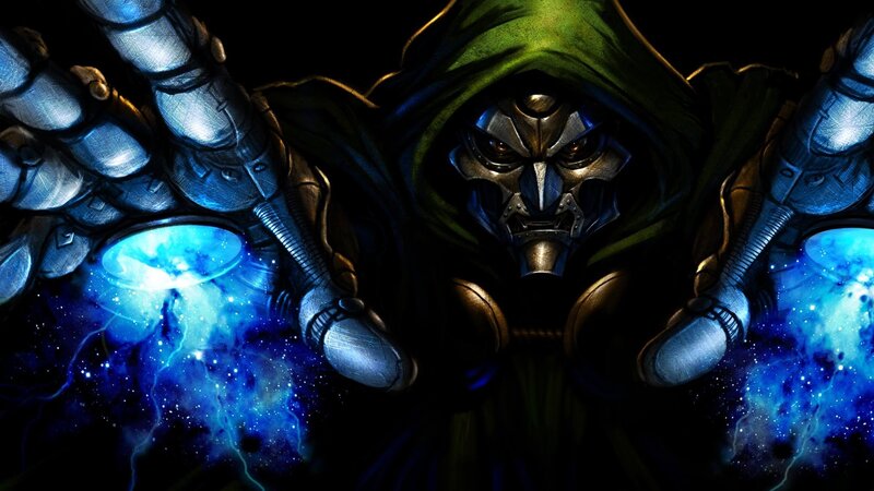 Doctor Doom Character — Black, Dramatic, Digital Art
