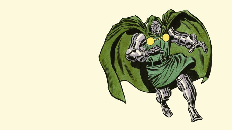 Doctor Doom Character — Green, Dramatic, Comic, Cape