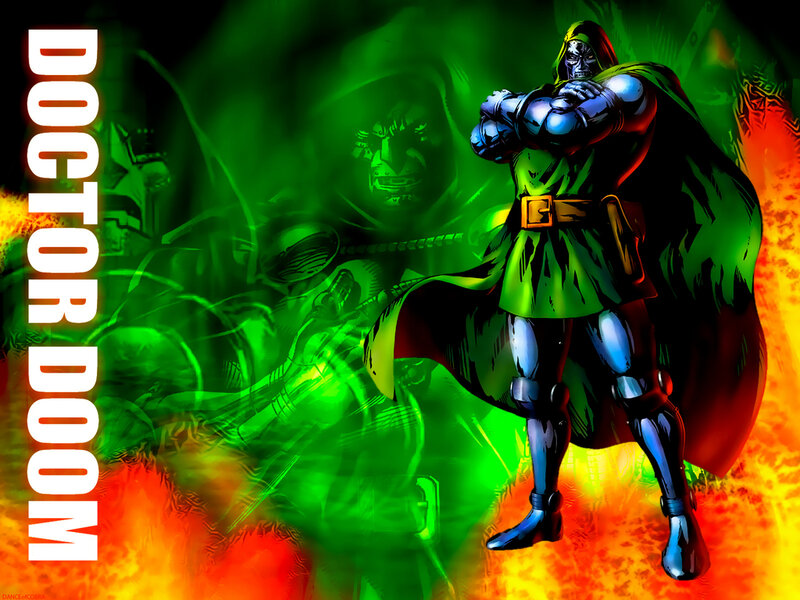 Doctor Doom Character — Green, Dramatic, Comic