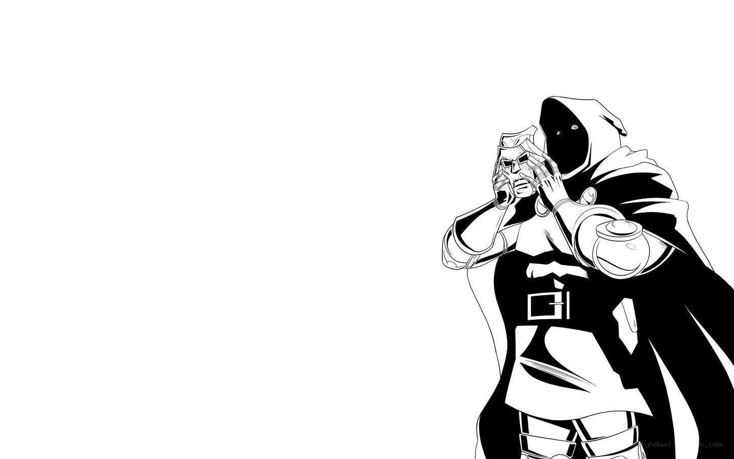 Doctor Doom holding a mask