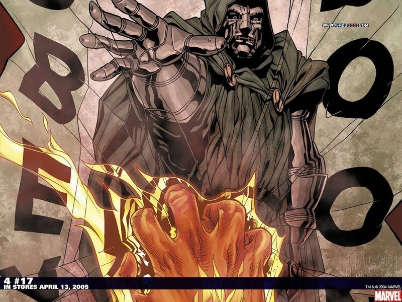Doctor Doom in Flames — Brown, Dramatic