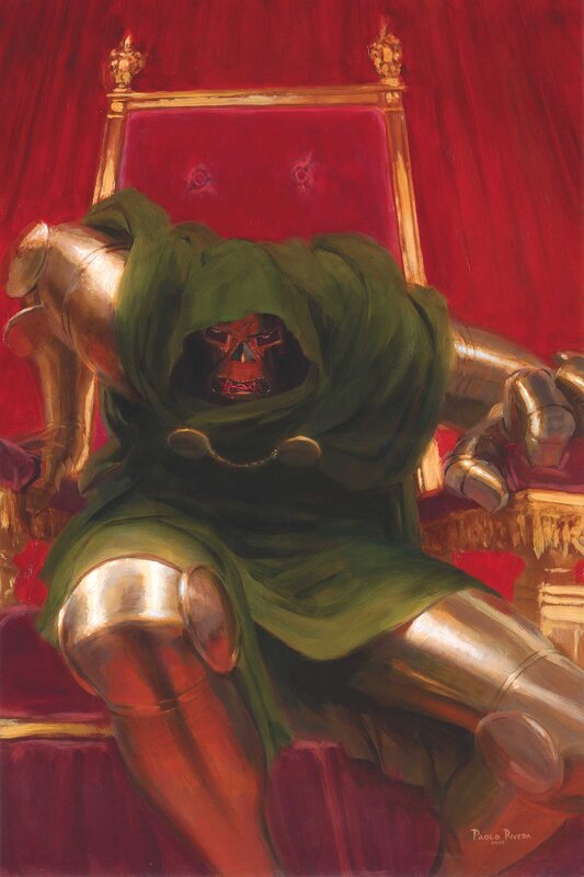 Doctor Doom on a throne