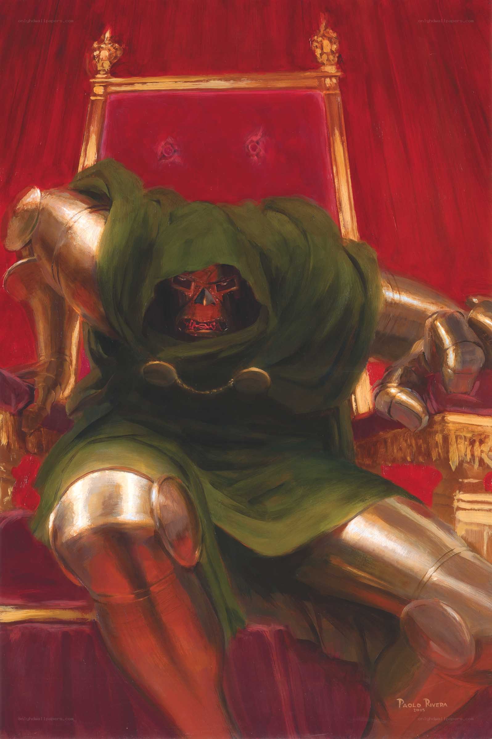 Doctor Doom on a throne