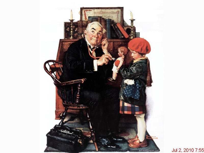 Doctor Examining a Doll
