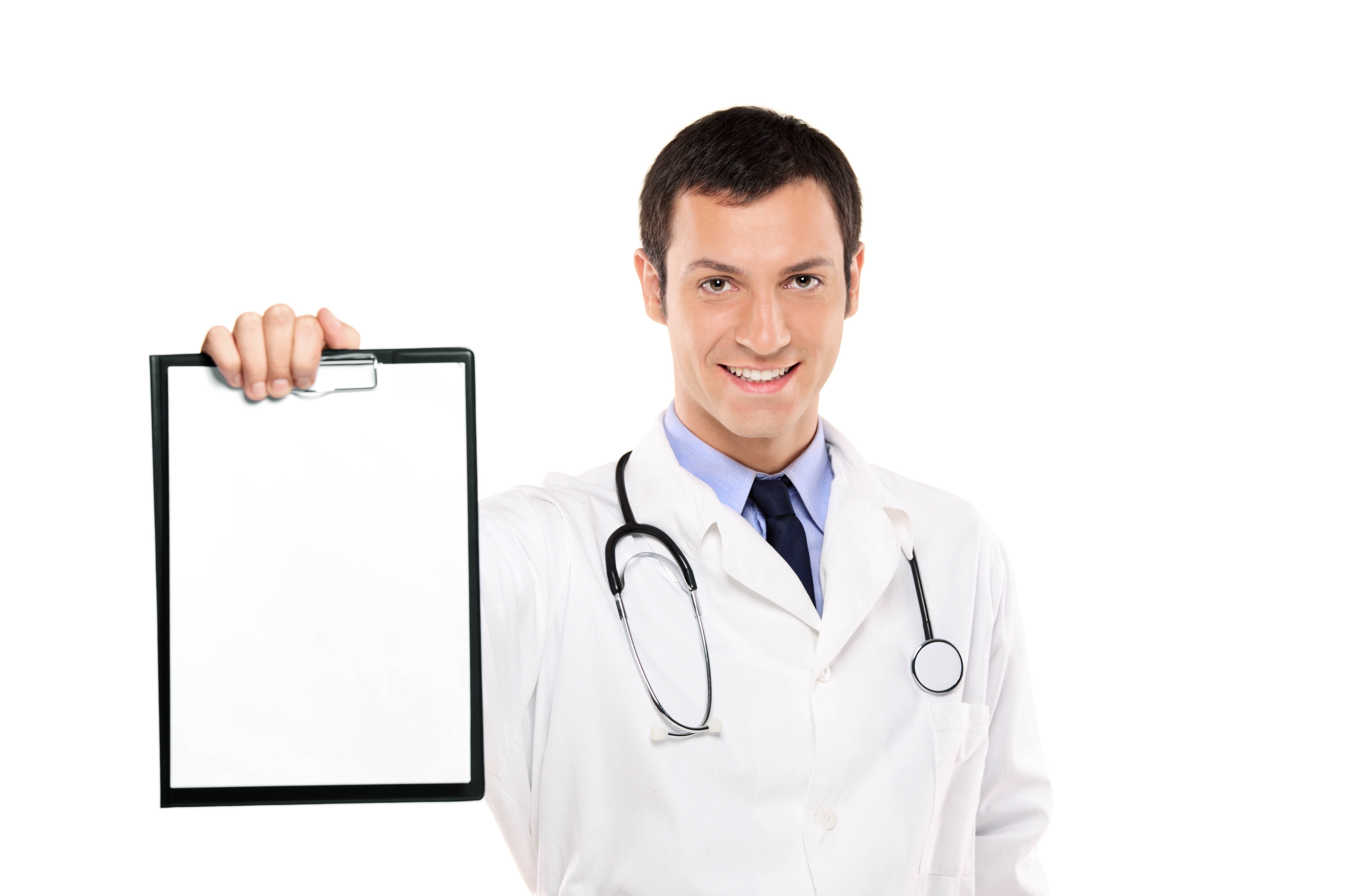 doctor holding clipboard