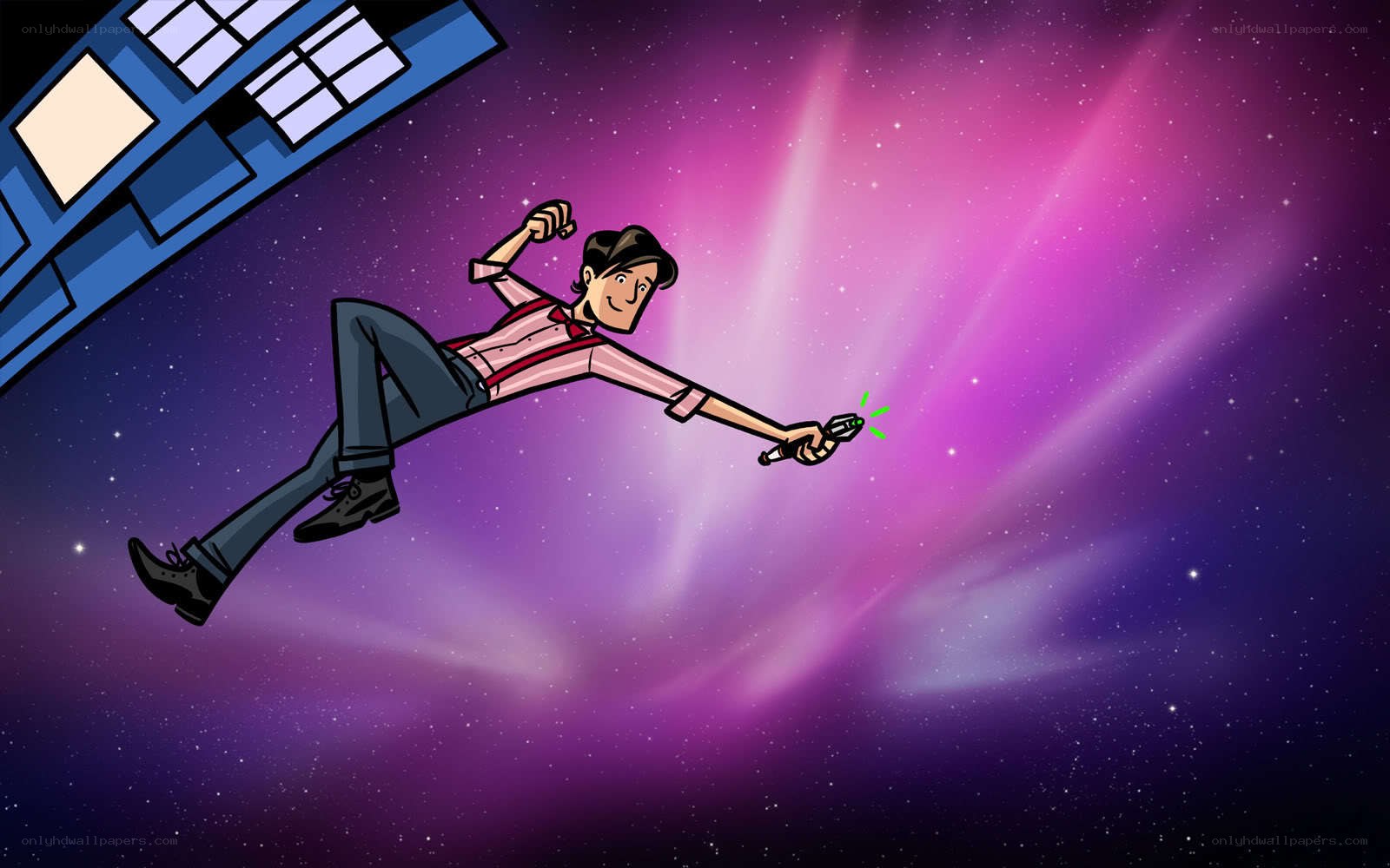 Doctor in space with sonic screwdriver