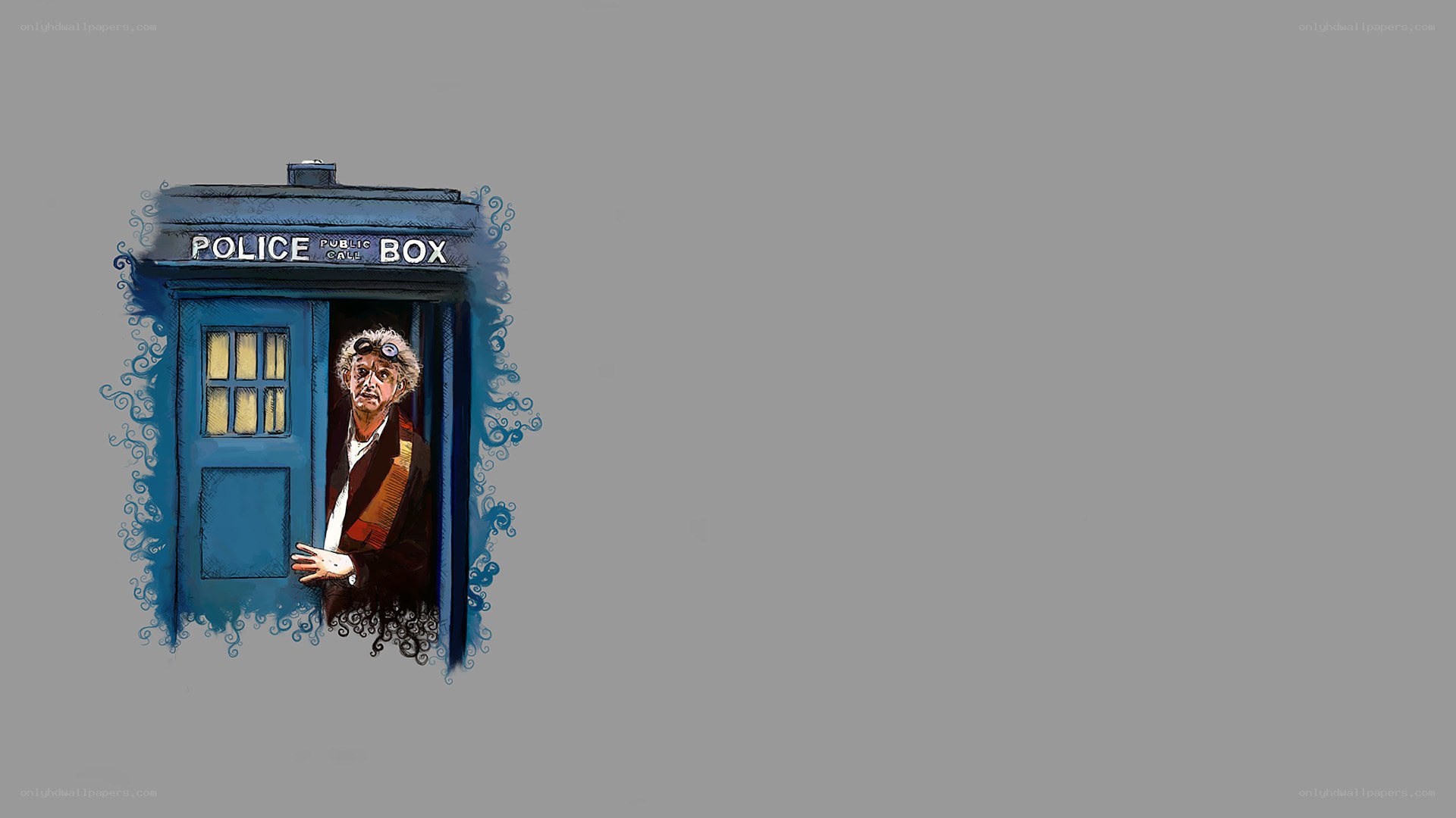 Doctor in TARDIS doorway
