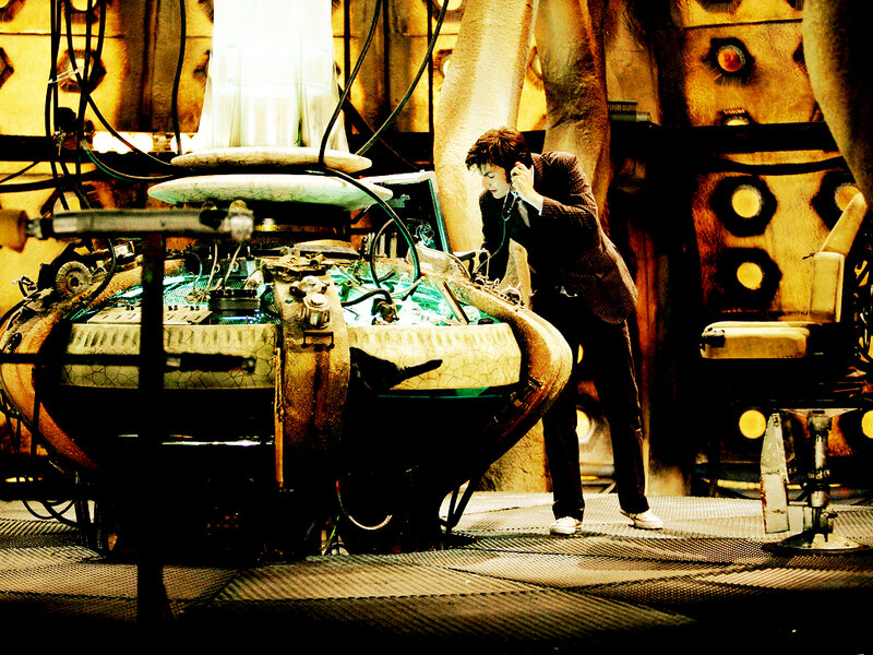 Doctor in the TARDIS console room
