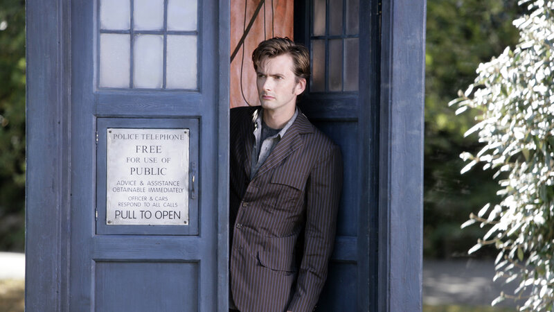 Doctor stands in TARDIS doorway