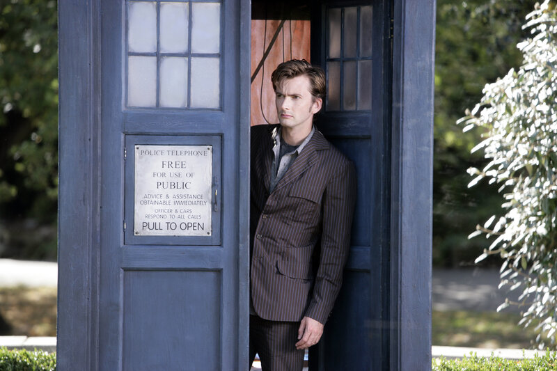 Doctor stands in TARDIS doorway