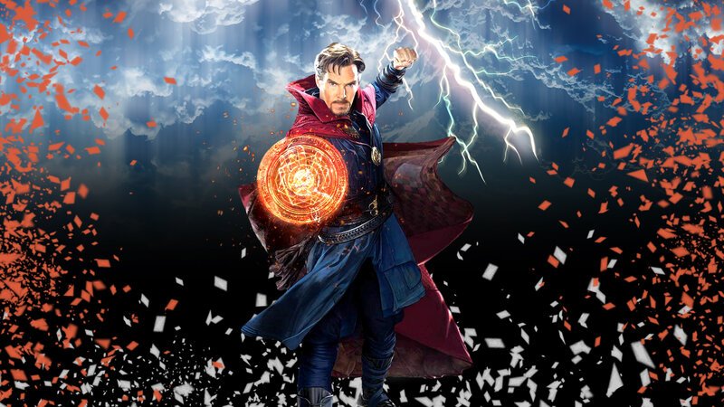 Doctor Strange Casting Spell — Blue, Dramatic, Night