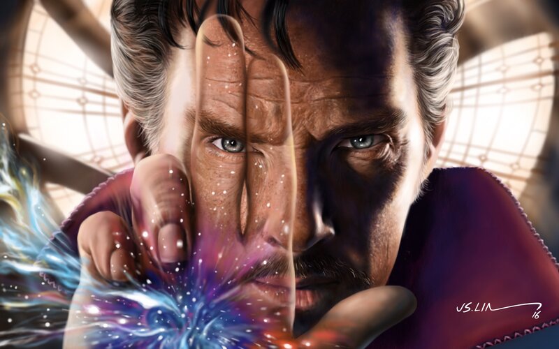 Doctor Strange Casting Spell — Purple