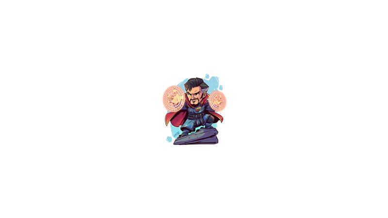 Doctor Strange Character — Blue, Dramatic, Digital Art, Magic Circles, Cape