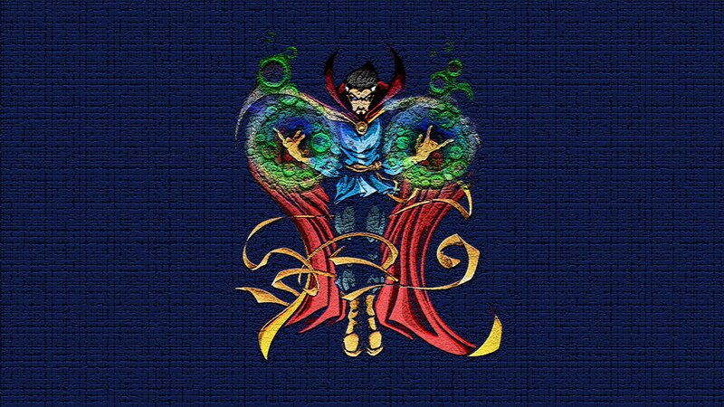 Doctor Strange Character — Blue, Dramatic, Digital Art