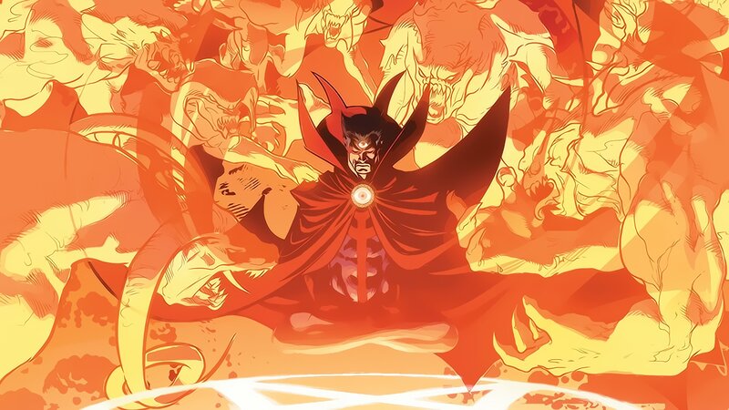 Doctor Strange Surrounded by Demons