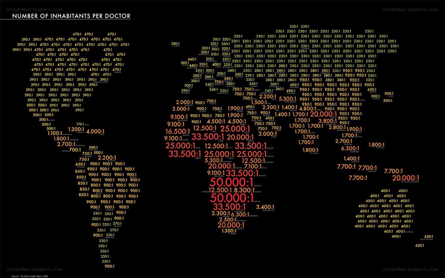 Doctor to Inhabitant Ratio Map
