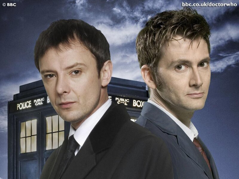 Doctor Who actors with TARDIS