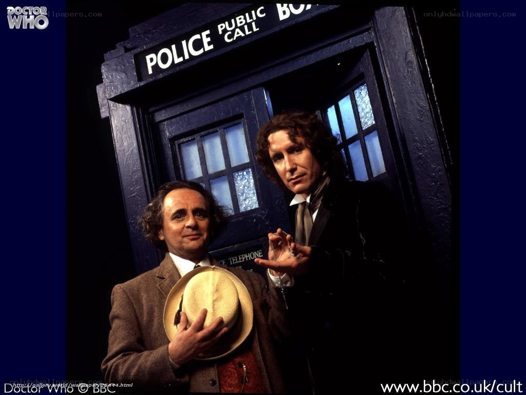 Doctor Who actors with TARDIS