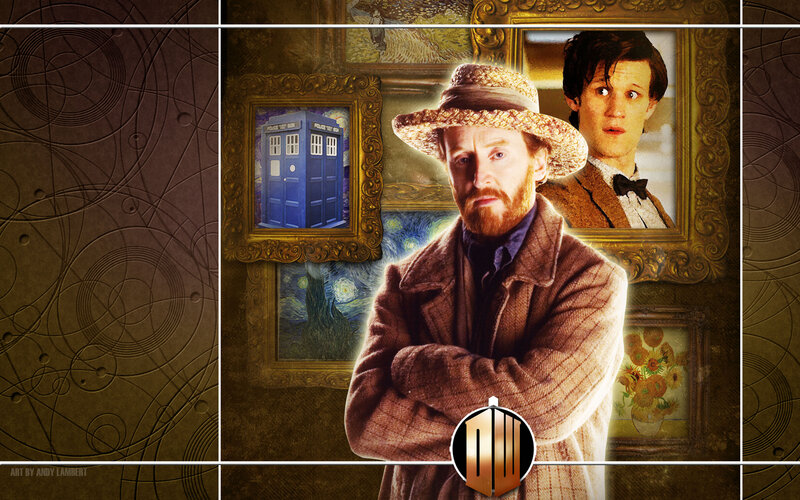 Doctor Who and Van Gogh art collage