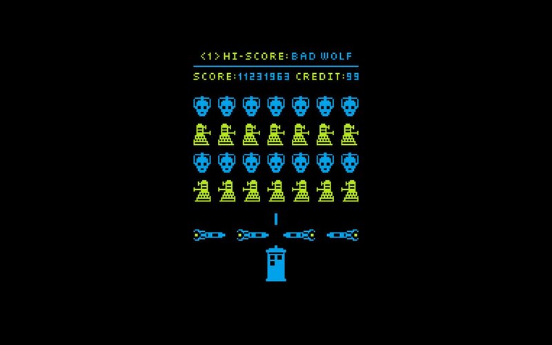 Doctor Who arcade game screen