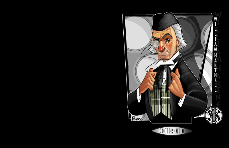 Doctor Who caricature of William Hartnell
