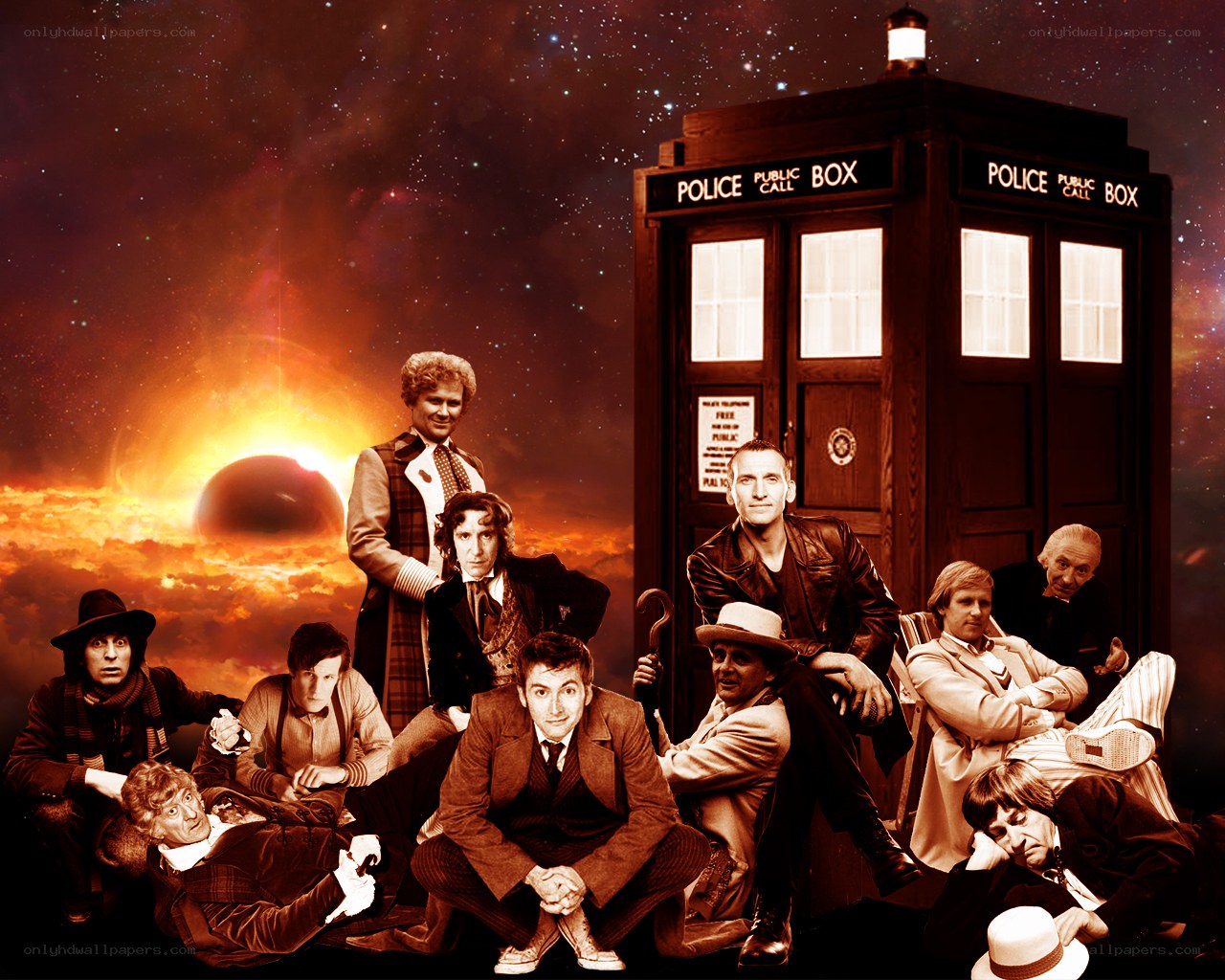Doctor Who cast collage