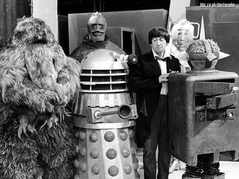 Doctor Who cast with monsters