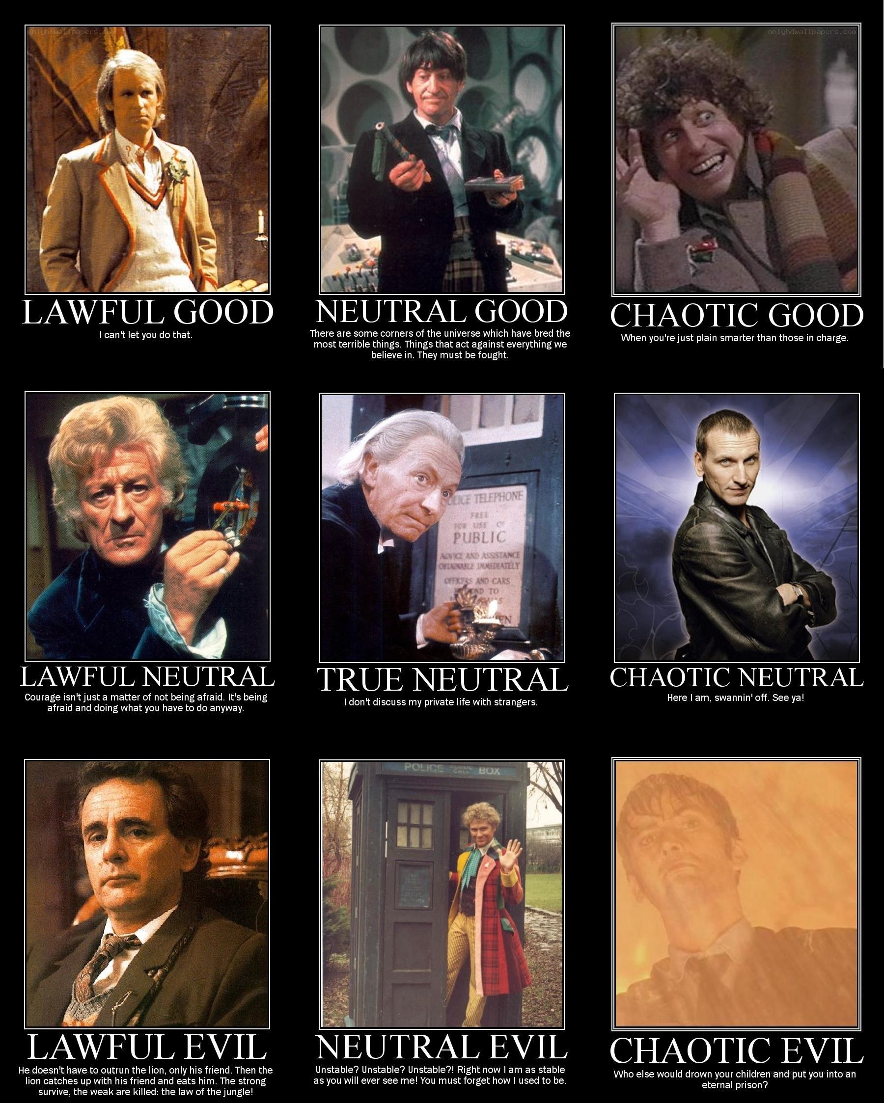 Doctor Who character alignments