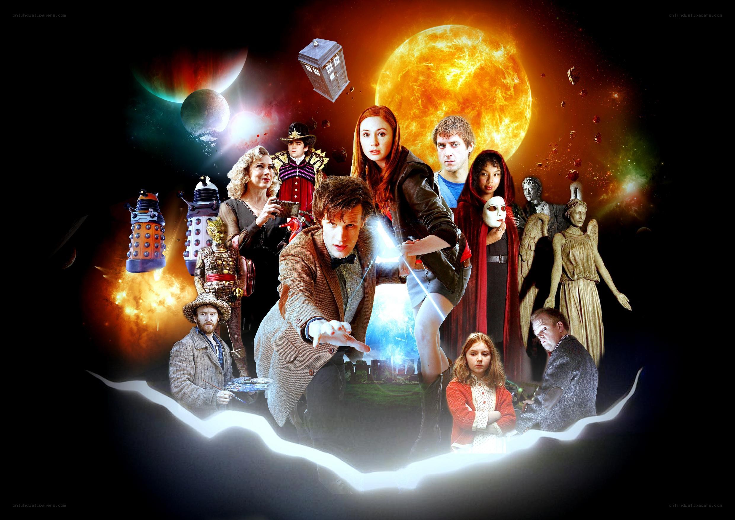 Doctor Who character collage