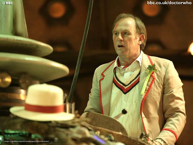 Doctor Who character in cricket attire