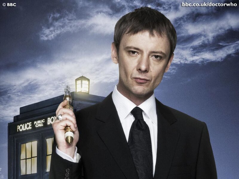 Doctor Who character with sonic screwdriver