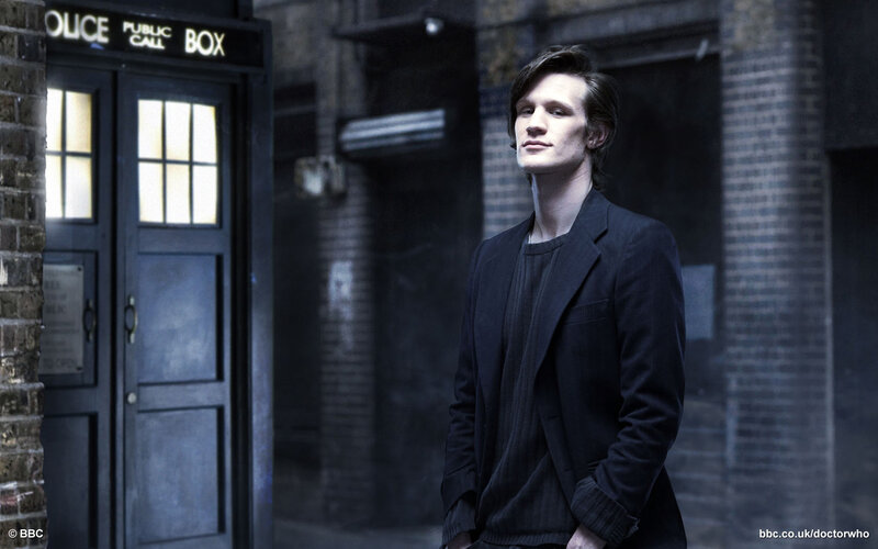 Doctor Who character with TARDIS