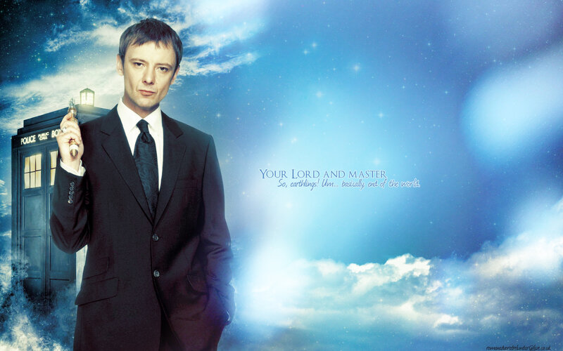 Doctor Who character with TARDIS