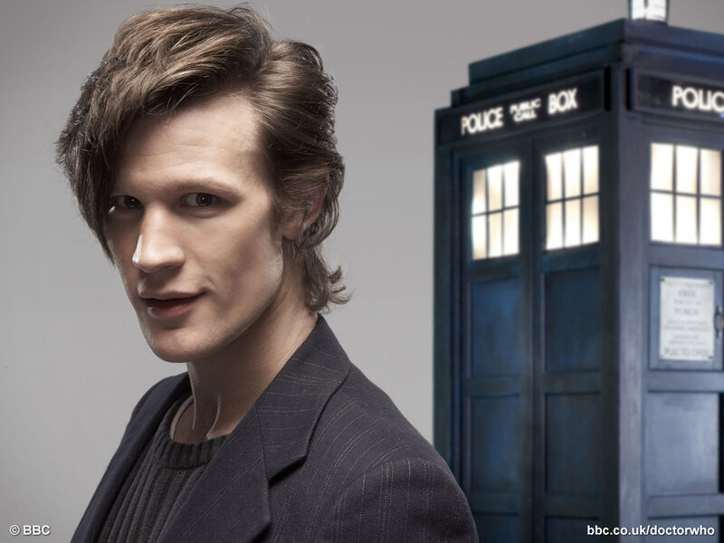 Doctor Who character with TARDIS