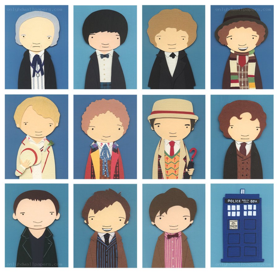 Doctor Who characters collage