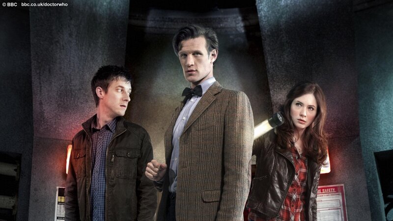 Doctor Who characters in a scene