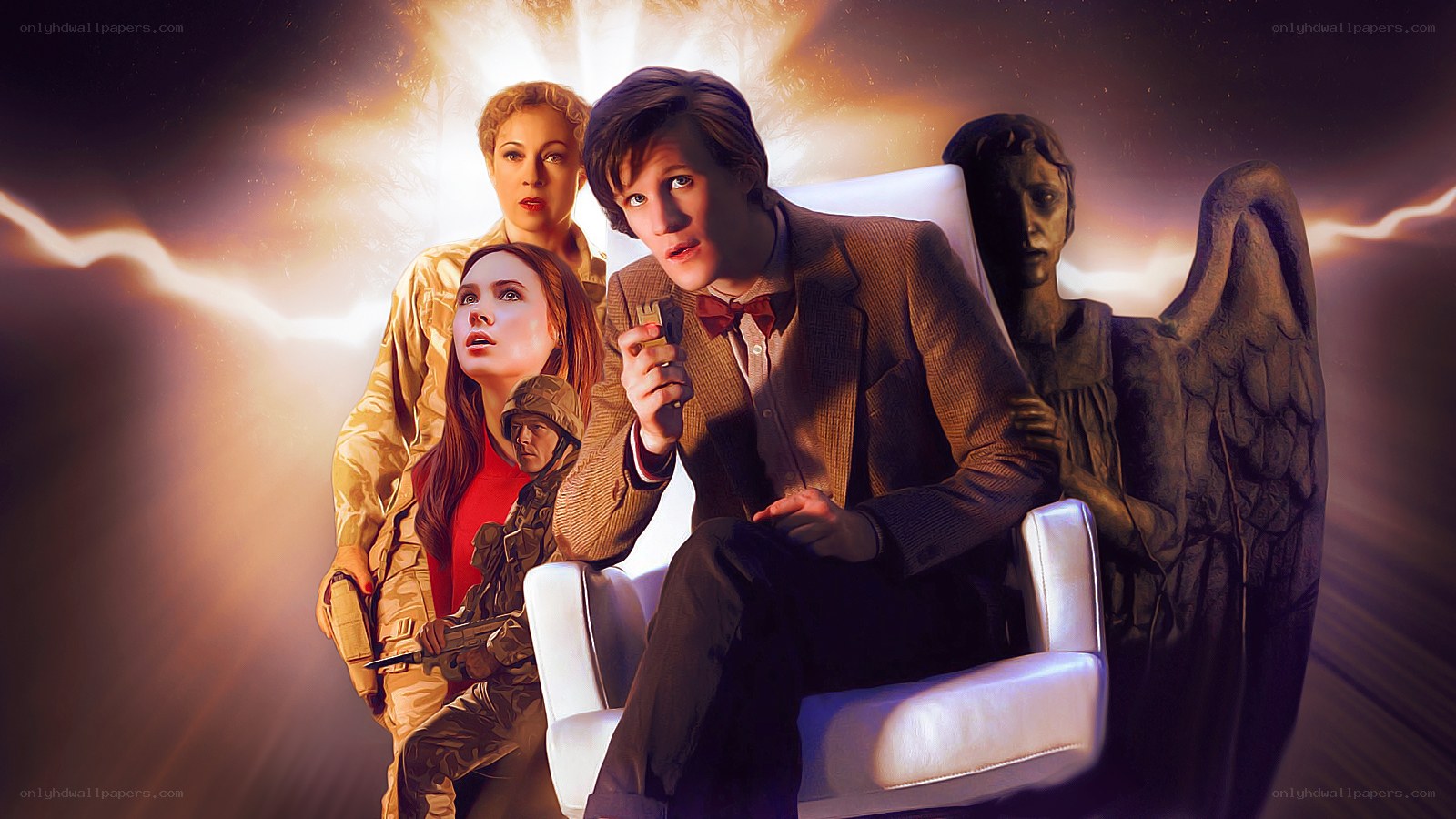 Doctor Who characters in action