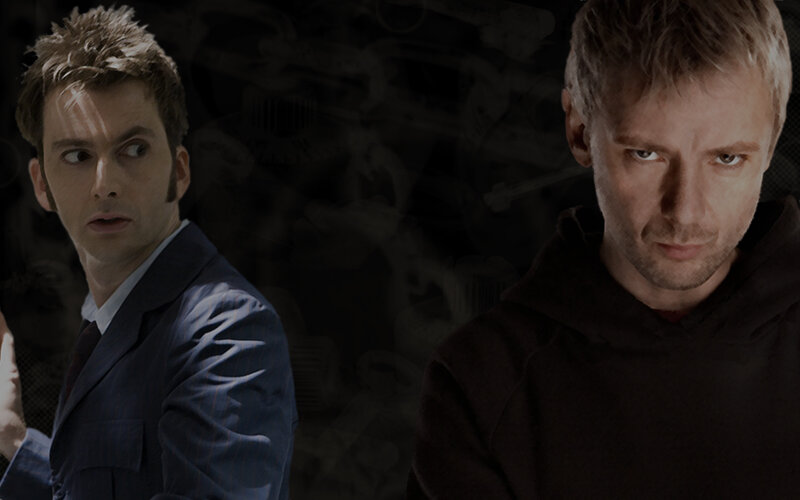 Doctor Who characters in dark setting