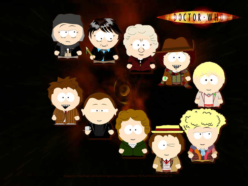 Doctor Who characters in South Park style