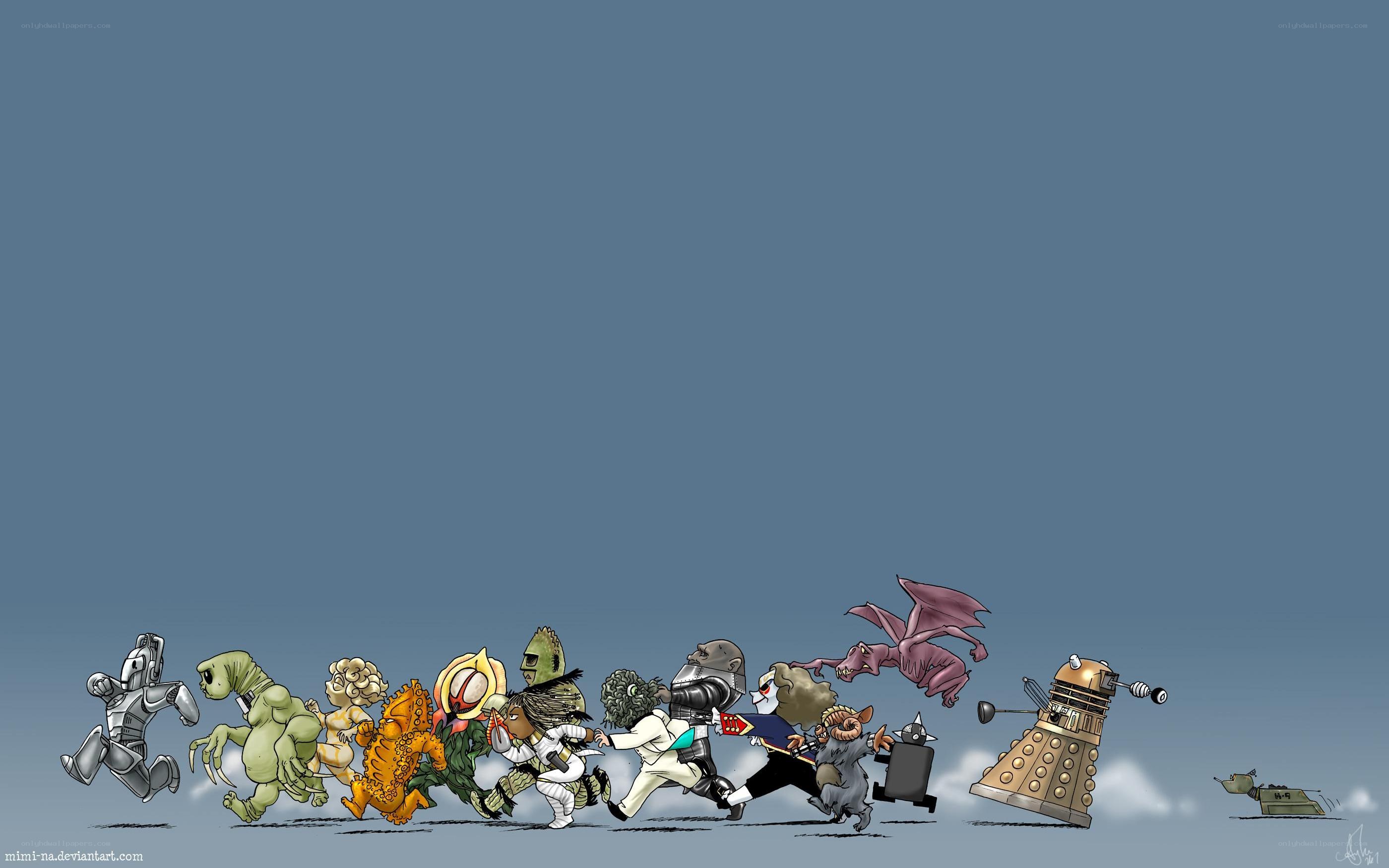 Doctor Who characters running
