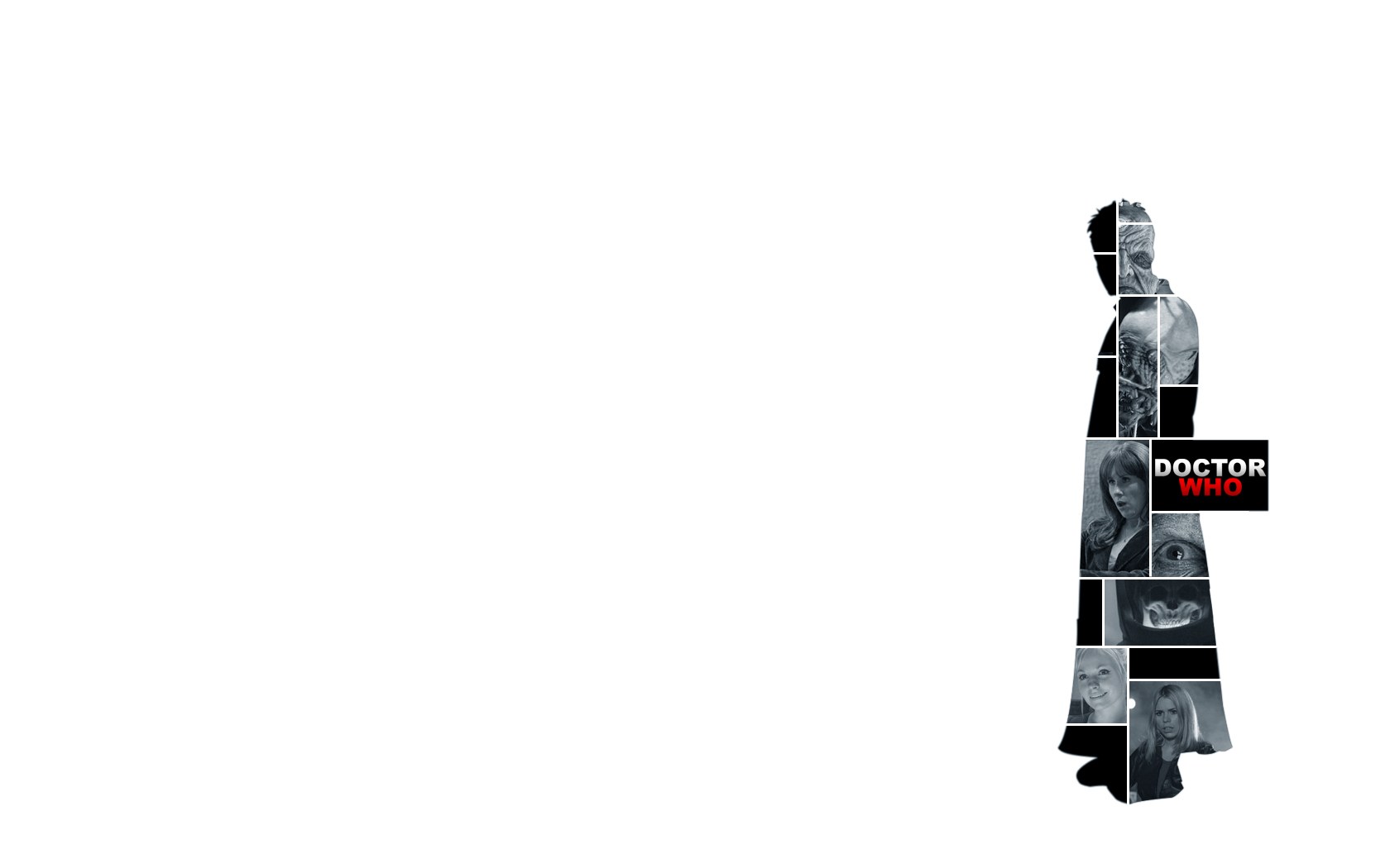 Doctor Who collage silhouette