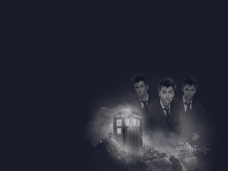Doctor Who collage with TARDIS